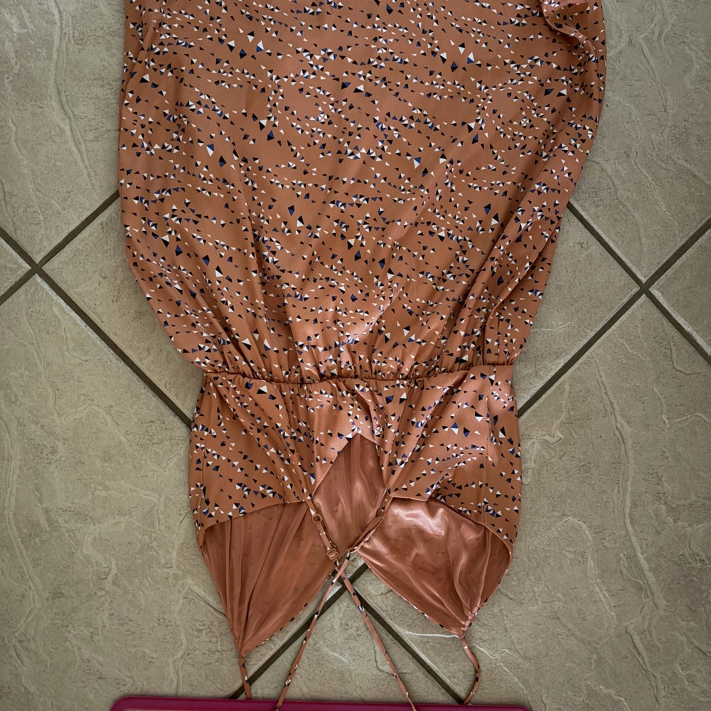 Bcbgeneration Strapless Brown Patterned Dress - image 3
